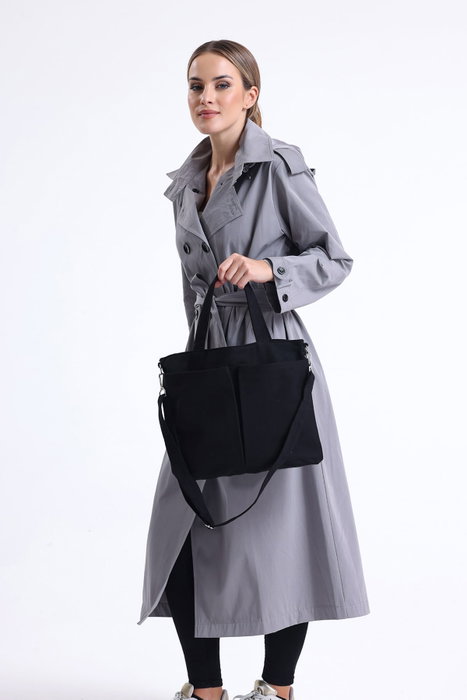 Zoozie Bags Bolso Tote de Lona Negro